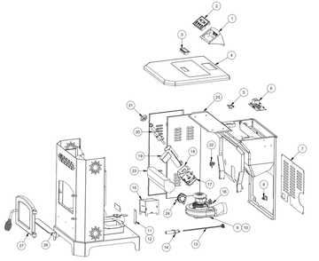 Part Location Diagram of 80711 US Stove Company Thermistor
